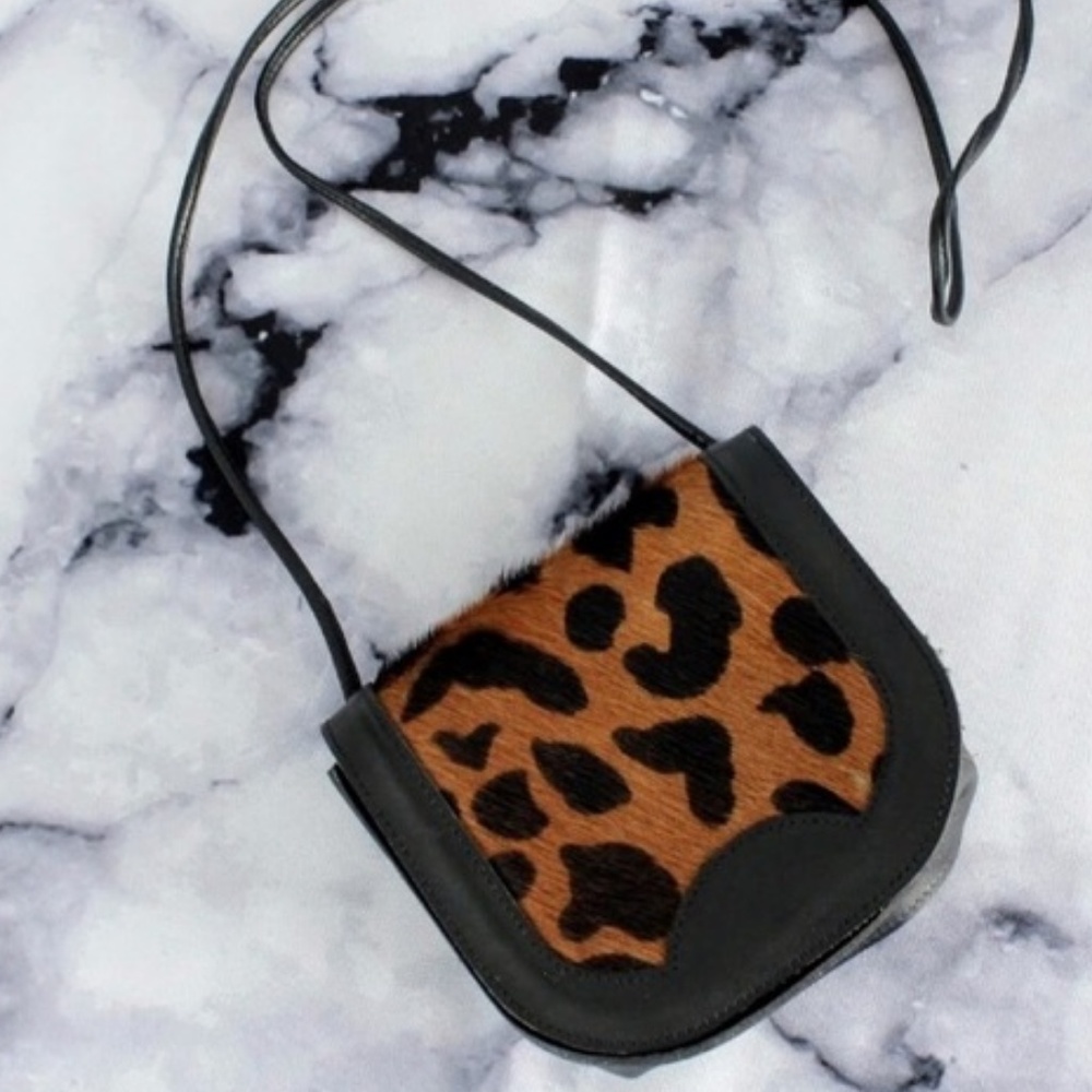 Roberto Vascon Vintage Leopard Cheetah Crossbody